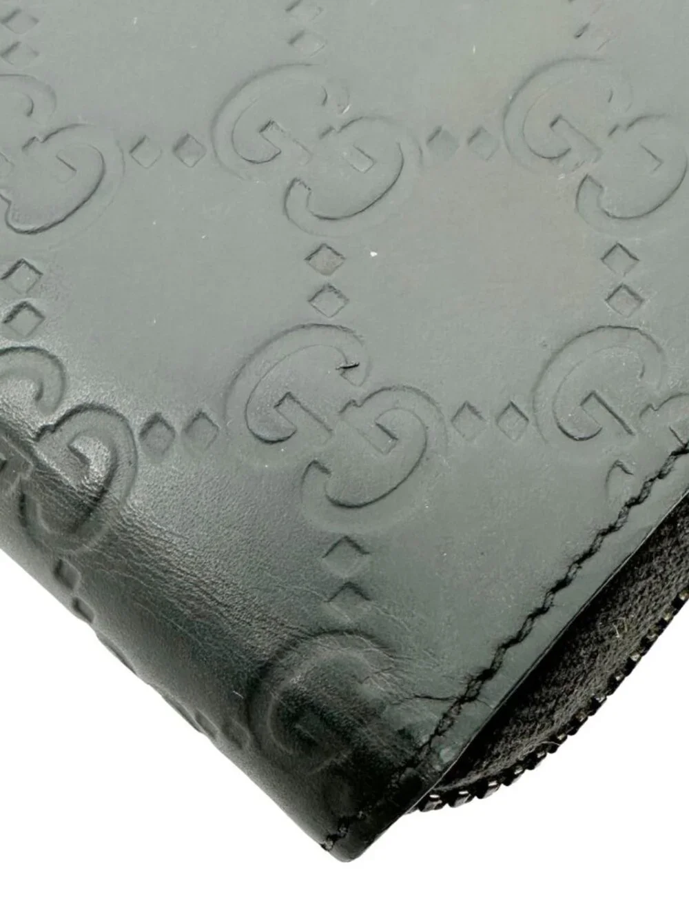 Gucci GG Leather Zip Around Wallet Grey 447906 - Picture 8 of 12